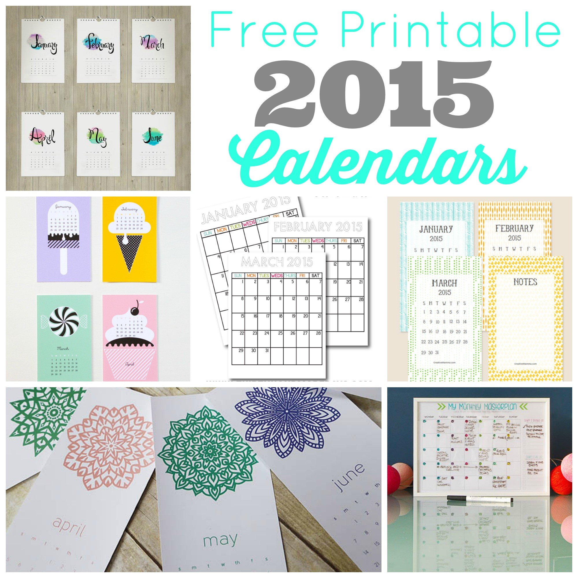 Free printable 2015 Calendars