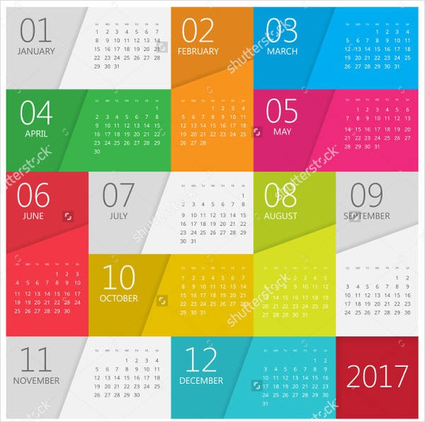 Calendar Template 12 Free Sample Example Format