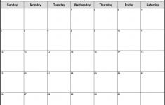 Printable Blank Monthly Calendar 2020 January 2020 Calendar