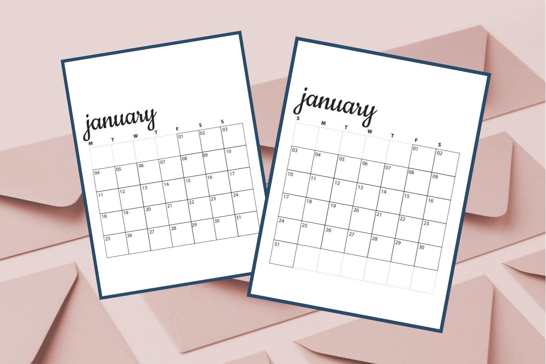 Free Printable 2021 Monthly Calendars Sunday & Monday Starts