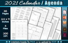 January 2021 Blank Calendar 2021 Calendar Agenda