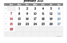 February 2021 Printable Calendar 2021 February Free Printable Calendar [free Premium] In 2020