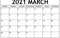 Calendar Printable March 2021 Printable March 2021 Calendar Template Time Management