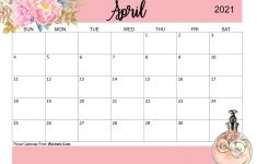 Cute April 2021 Calendar Floral April 2021 Calendar Printable Free Printable