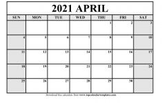 Editable April 2021 Calendar Free April 2021 Calendar Printable Monthly Template
