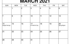 Free Printable Calendar March 2021 March 2021 Calendar Free Word Template Printable Blank