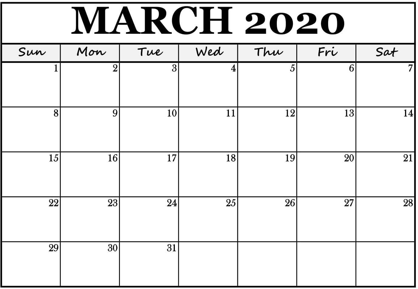 Free March 2020 Calendar Australia Template with Holidays