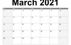 March 2021 Blank Calendar March 2021 Calendar Cute Pdf Template Free Printable