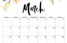 March 2021 Calendar Cute Cute March 2021 Floral Calendar In 2020