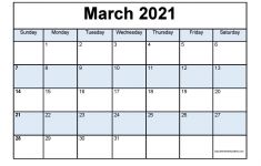Monthly Calendar 2021 March Free March 2021 Calendar Printable Pdf Word Templates