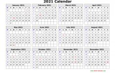 Free Printable Calendar 2021 Yearly Free Download Printable Calendar 2021 In One Page Clean